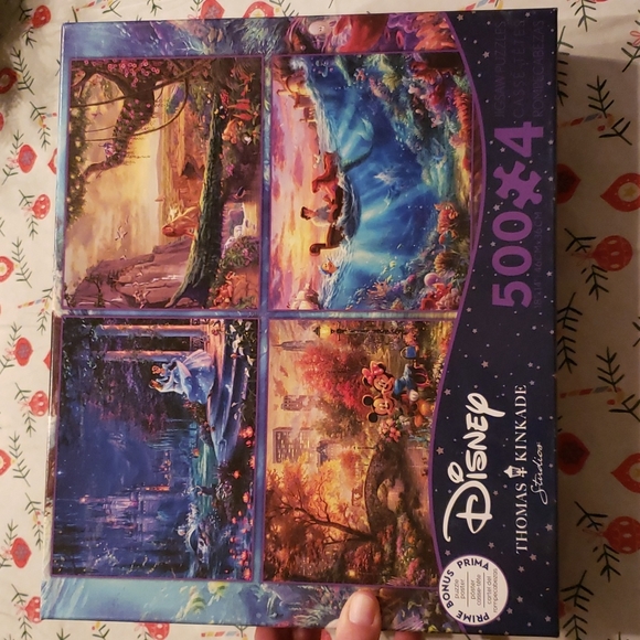 Disney & Thomas Kinkade 4 500 piece puzzles